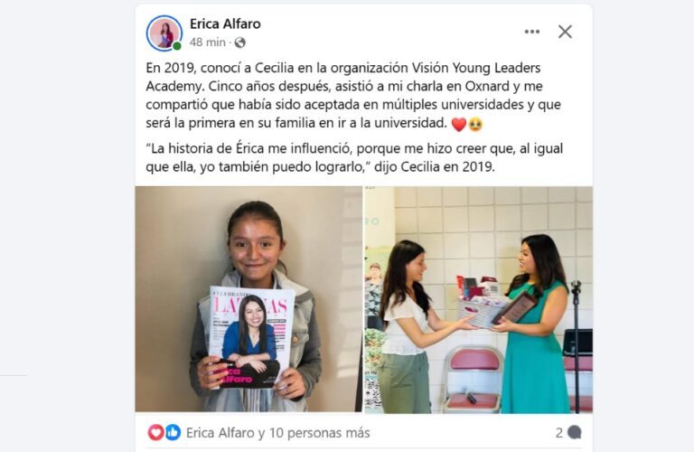 Inspira Erica Alfaro a nuevas generaciones