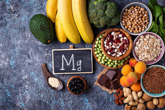 Assortment of product containing magnesium. Healthy diet food